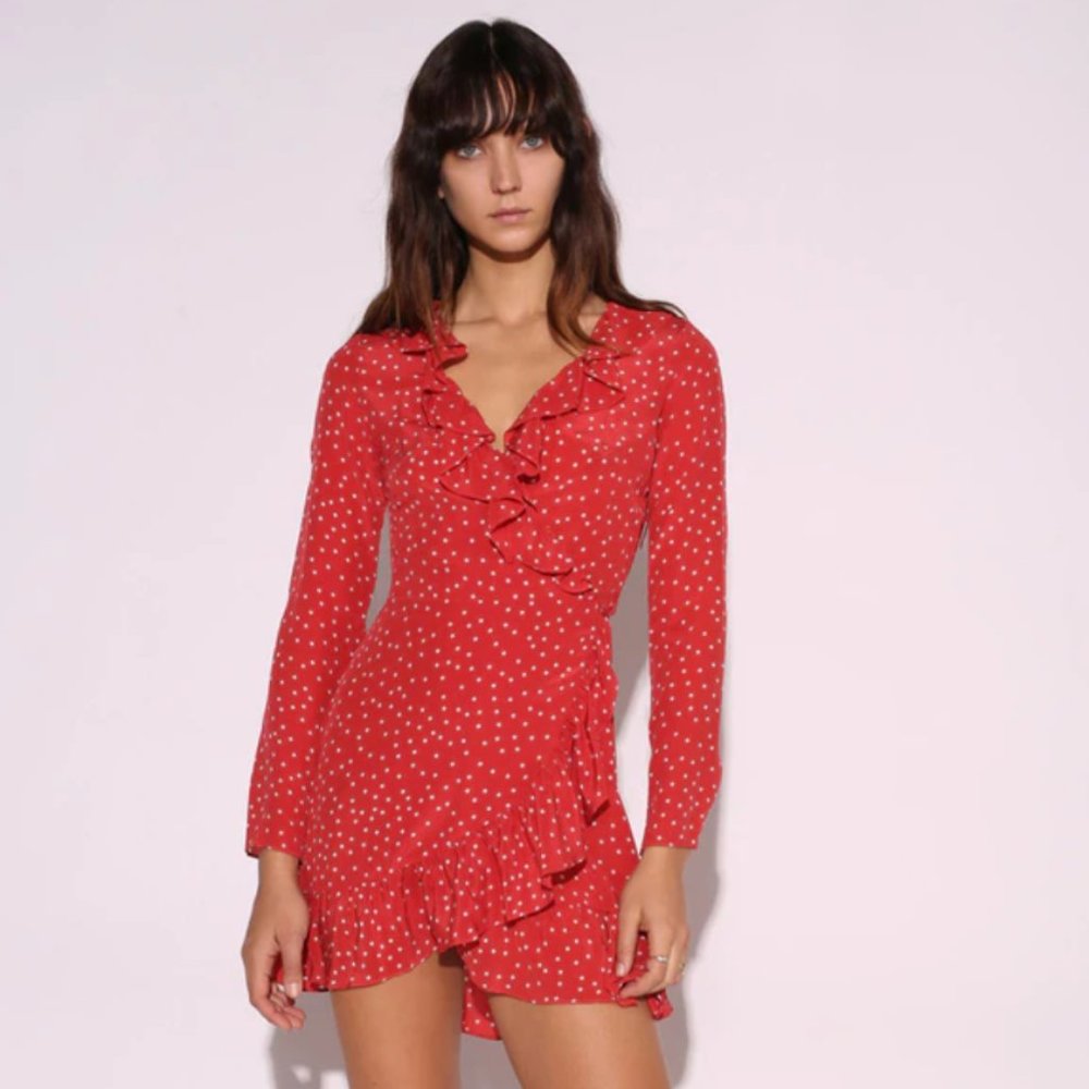 Realisation Par The Alexandra Dress in Red Star